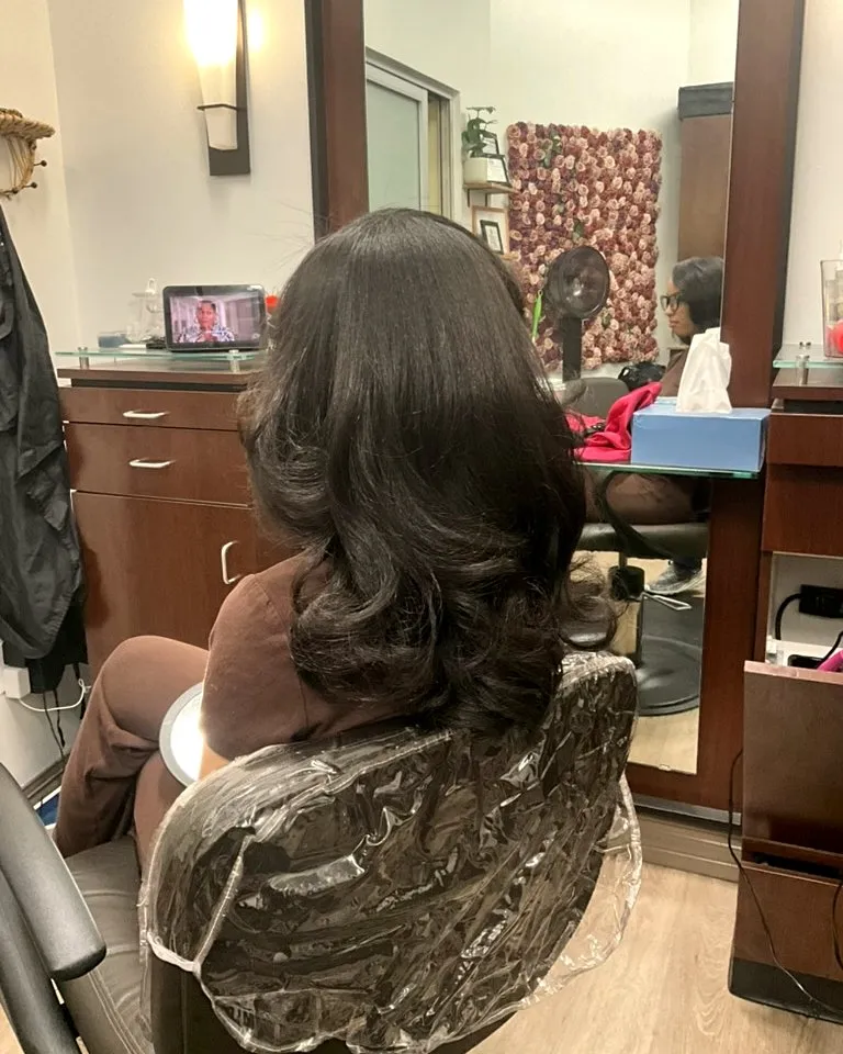 Classic Silk Press by Crystal Belle at Belle Hair & Co, Austin TX.